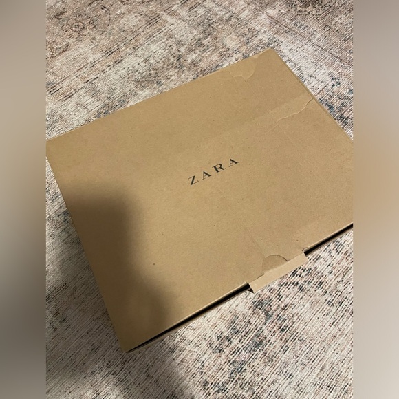 NWT Zara Black Leather Ankle Boots, Size EU 38, NIB - Picture 9 of 9